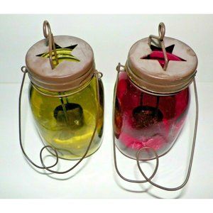 Hanging Mason Jar Tea Light Candle Hanging Lamps